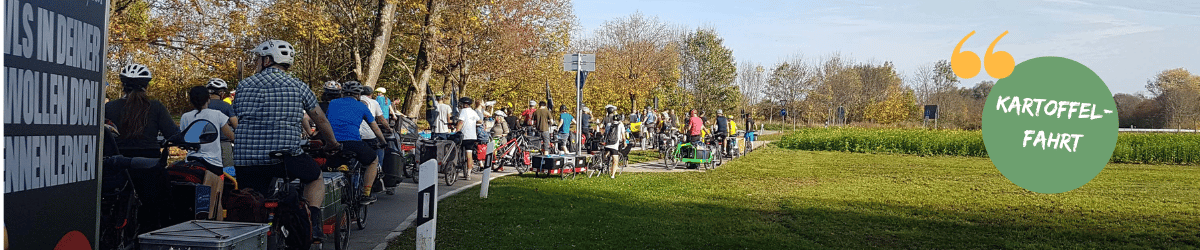 Kartoffelfahrt - Fahrrad-Konvoi (Foto: Lena Grami)